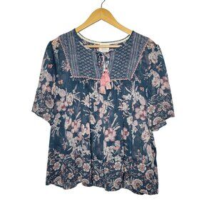 Knox Rose (Target) Floral Boho Peasant Blouse
